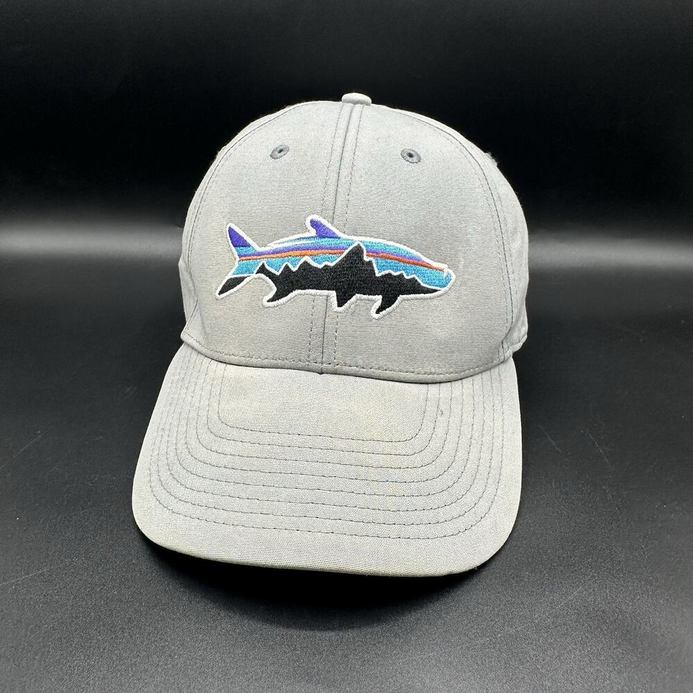 Patagonia Hat FlexFit Mens L/XL Gray Fitz Roy Trout Fitted Cap